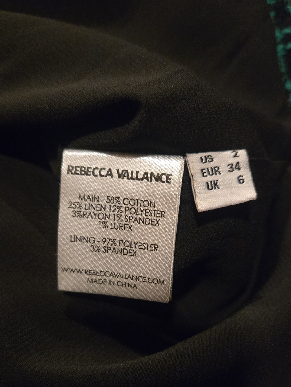 Rebecca Vallance Becca Dress Green Plaid Gold Button Long Sleeve Mini Tweed 90s - Picture 8 of 8